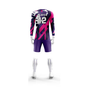 Nouvel uniforme de gardien de but à manches longues, 100% polyester, logo personnalisé, impression numérique, haute qualité, 220g, unisexe adulte - Product Image 1