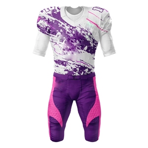 L'équipe de maillot de football américain confortable à manches courtes définit des uniformes en maille de polyester vêtements de football vierges - Product Image 6