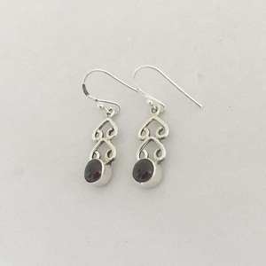 925 <b>Sterling</b> <b>Silver</b> <b>Earrings</b> Design Dark Red Garnet Gemstone 925 <b>Sterling</b> <b>Silver</b> <b>Earrings</b> for Weddings and Gifts earing gift - Product Image 3