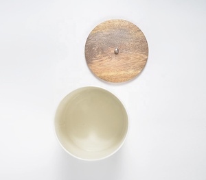 Galvanized Iron <b>Bakery</b> Storage Jar With Wooden Lid Manufacturer Wholesaler Factory <b>Direct</b> Sale - Product Image 5