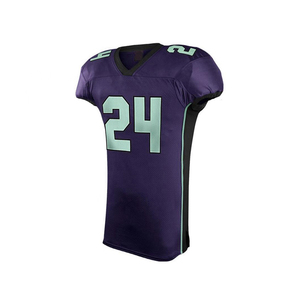 OEM 2024 American Football Uniform High Quality 100% Polyester Breathable Short Sleeve Sets Solid Team Color Plus Size - Product Image 5