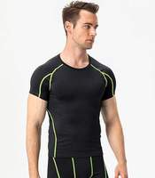 Camiseta de Compresión de Manga Larga para Hombre, Secado Rápido, Transpirable, Ecológica, Spandex/Poliéster, Gimnasio, Fitness, Entrenamiento, Venta al Por Mayor
