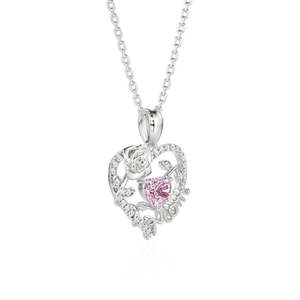 จี้รูปหัวใจ Jeulia Rose สำหรับคุณแม่ ทำจากเงินแท้ ของขวัญสำหรับชาวคริสต์ - Product Image 2