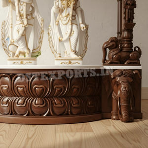 Templo Gopuram Tradicional de Estilo Sur para Sala de Pooja, Templo de Madera de Lujo de Gran Tamaño para Sala de Pooja, Templo de Madera Tallado a Mano, EE. UU. - Product Image 4