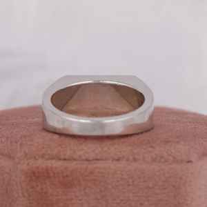 <b>Men's</b> Minimalist Lab Diamond Wedding Band <b>White</b> <b>Gold</b> Fashion <b>Ring</b> - Product Image 5