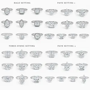 Fabricant de bagues personnalisées, bijoux fins, luxe, argent sterling 925, zircon, moissanite, bagues de promesse, bagues de fiançailles pour femmes - Product Image 4