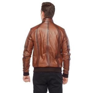 Veste en cuir pour homme sur mesure, professionnelle, en gros, 2024, écologique, respirante, imperméable, chauffante, manches longues - Product Image 4