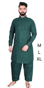 Buy <b>Men's</b> Solid Silk Vintage Indowestern Sherwani & <b>Kurta</b> <b>Pajama</b> Set for Party Occasions-Wrinkle-Free Sun Protection - Product Image 4