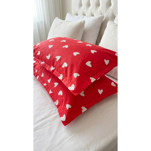 Funda de Almohada Rectangular Moderna con Diseño de Corazón en Algodón Suave, Duradera, Lavable, Transpirable, Ecológica y Personalizable para Hogar y Hotel - Product Image 1