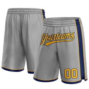 Pantalones Cortos de Baloncesto Industrie Direct Personalizados en Gris Dorado-Azul Marino, Auténticos - Product Image 1