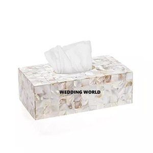 Boîte à mouchoirs en bois de couleur gris clair classique élégant fait à la main ustensiles de cuisine Top vente de table nouvelle boîte à mouchoirs en bois en gros - Product Image 6