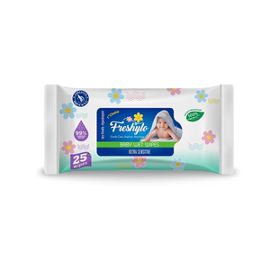 Lingettes humides Freshylo pour bébés Douces, douces, hydratantes, hypoallergéniques, sûres pour la peau, 25 pièces - Product Image 5