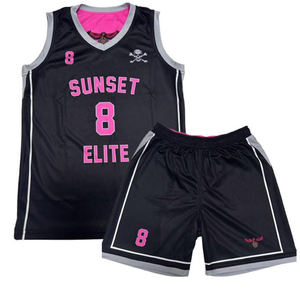 Nuevo uniforme de baloncesto hecho a medida con material de poliéster de algodón y uniforme de baloncesto de secado rápido Color personalizado - Product Image 4