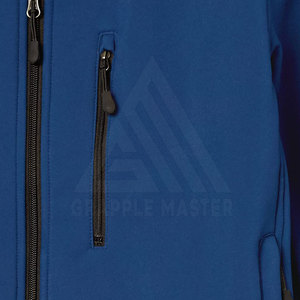 Chaqueta de invierno Softshell con capucha de estilo callejero, tela de lana transpirable, soporte con cremallera, Color sólido claro, servicio OEM disponible - Product Image 6