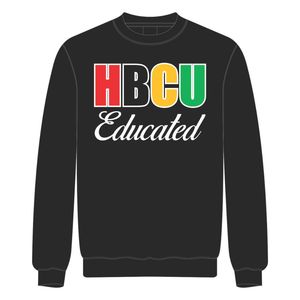 HBCU Alpha Educated Chenille Sudadera Negro Pan African Gold Bordado Premium Cotton Greek Fraternity Divine Nine Apparel - Product Image 3