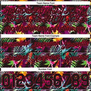 Short personnalisé noir noir-rouge motif 3D design feuilles de palmier tropicales authentique short de basket-ball vêtements de sport ommiz industrie - Product Image 3