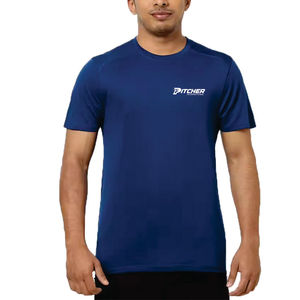Camiseta de algodón de alta calidad con logotipo impreso personalizado, manga corta, cuello redondo, tela transpirable cómoda, ajuste informal - Product Image 1