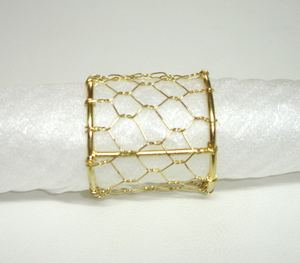 Fantaisie Premium Vantage métal plaqué or rond de serviette nickelé rond de serviette en vrac en gros rond de serviette pour la maison et la cuisine - Product Image 5