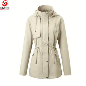 Chaqueta Cortavientos Personalizada para Mujer, Talla Grande, Impermeable, Cortavientos, Abrigo Largo de Alta Calidad, Colores con Logotipo Personalizado, Ropa de Invierno - Product Image 1