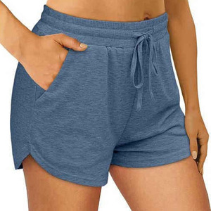Nouveau style short taille haute élastique en tricot léger et respirant en coton/polyester pour femme avec poches, idéal pour le yoga et les activités sportives en extérieur - Product Image 5