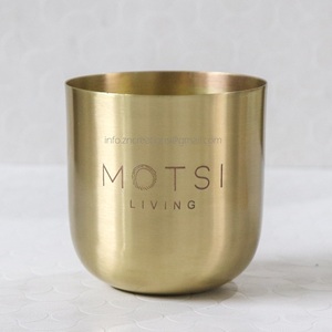 โหลเทียนทองเหลืองสีทองภาชนะทองเหลืองเคลือบเงาสำหรับทำเทียนขวดโหลสำหรับเทียนหอมหอมมีกลิ่นหอม - Product Image 6