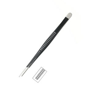 Pinzas manuales Debakey con mango de agarre negro de 185mm, pinzas quirúrgicas médicas de acero inoxidable de 5,14 pulgadas - Product Image 6