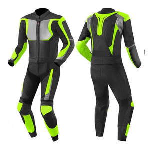 Traje de Motocicleta de Cuero de Alta Resistencia con Protección Avanzada, Impermeable, Estampado, de 420 g, Manga Larga, Estilo Deportivo Inspirado en las Carreras - Product Image 6