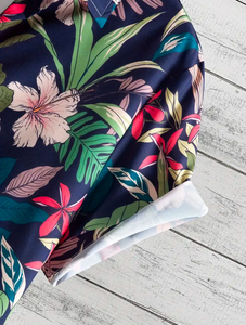 Conjunto de 2 Piezas de Ropa de Playa para Hombre, Manga Corta, Estampado Personalizado, Tela de Felpa, Informal, Transpirable, Secado Rápido, Talla Grande, Poliéster/Algodón - Product Image 4