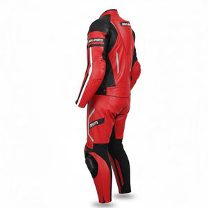 Combinaison de moto en cuir véritable de haute qualité en cuir durable avec panneaux Costumes de moto en cuir de course automobile de marque - Product Image 6