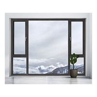 Ventana Abatible de Aluminio con Rotura de Puente Térmico, Garantía CE de 5 Años, Vidrio Aislante Low-E, Insonorizada, con Malla Magnética