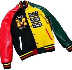CrazyMaker Fabricante de encargo de alta calidad Vintage de invierno y otoño de los hombres de cuero de la universidad, de béisbol, chaqueta para los hombres - Product Image 3