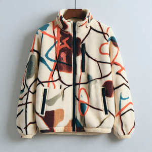 Chaqueta de Forro Polar con Cremallera Estampada OEM para Hombre y Mujer, Chaquetas de Forro Polar con Capucha Sublimadas para Hombre y Mujer - Product Image 3