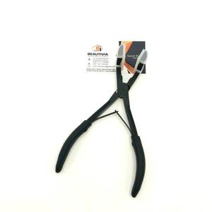 Outils d'extension de cheveux Micro anneau noir mat de haute qualité en gros ruban en acier inoxydable dans une pince avec une forte tenue - Product Image 1