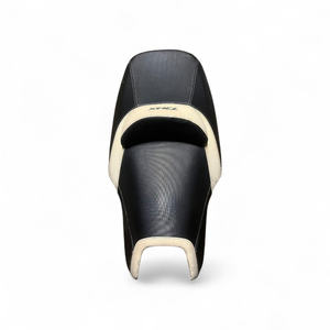 Coussin de siège en plastique et cuir noir/blanc d'origine Yamaha 4B5-24730-03-00 pour motos TMAX 500 2008-2011 - Product Image 1