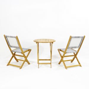 Comehome Wood Vietnam Paris Bistro Set Outdoor Dining <b>Round</b> or Square <b>Table</b> - Product Image 4