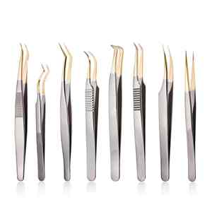 Prix usine haute qualité en acier inoxydable résistance à l'acide cils pince à épiler Kit d'outils de beauté pince à épiler Extension de cils - Product Image 1
