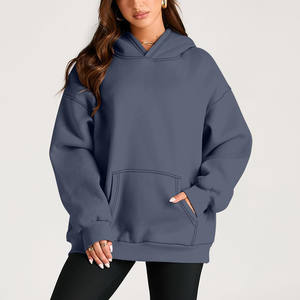 2025 Otoño e Invierno empalme Color Streetwear letra impresa suelta de gran tamaño Casual pulóver básico moda Sudadera con capucha para mujer - Product Image 4