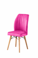 Fauteuil de salle à manger Alessa, style moderne et luxueux, revêtement en coton, pieds en bois, écologique, garantie 1 an, best-seller pour la maison et l'hôtel