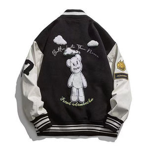 Chaqueta de Béisbol Universitaria Personalizada al por Mayor con Diseño de Bordado OEM para Hombre, Estilo Urbano, Impermeable, de Lana - Product Image 3