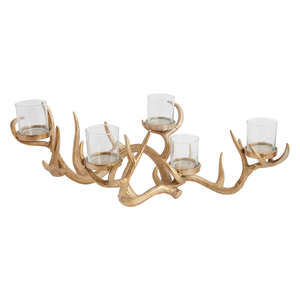 Bougeoir en métal doré 2025 pour la décoration de la maison et Noël, taille personnalisée disponible - Product Image 1