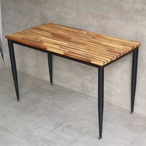 Antique Industrial Design 120x60cm Acacia <b>Solid</b> <b>Wood</b> <b>Desk</b> with Iron Legs Durable HBCN027 CONE II System for Bedroom Office Use - Product Image 5