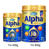 VINAMILK - Dielac alfa altın IQ-takip formülü kolostrum-adım 2 (6-12 ay bebekler için)-400g x 24 teneke karton başına