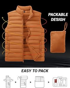 Venta Directa de Fábrica, Chaleco Acolchado Personalizado con Cremallera, Transpirable, de Alta Calidad, Informal, para Hombre, para Invierno, 100% - Product Image 4
