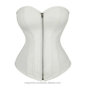 Women's Plus Size Faux Leather <b>Under</b> Bust Corset Gothic Bustier with Rivet Bow Decoration Steampunk <b>Sexy</b> Everyday Body Shaper - Product Image 5