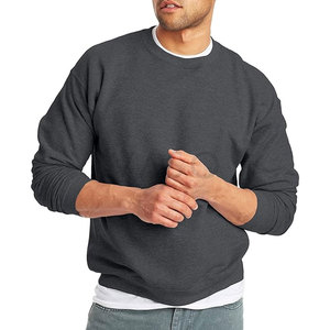 Winter <b>Men's</b> Cotton Fleece <b>Pullover</b> Hoodie Solid Color Zipper Pocket Drawstring Regular Fit Breathable High Quality - Product Image 6