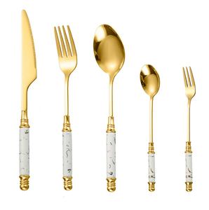 Cubiertos duraderos, los más vendidos, acabado dorado, mango de diseñador, cuchara de acero inoxidable, cubiertos para bodas, hogar, hoteles - Product Image 4