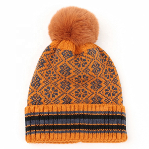 หมวกบีนนี่สำหรับกีฬากลางแจ้งฤดูหนาว แบบยูนิเซ็กซ์ คุณภาพสูง ถักแบบกำหนดเอง พิมพ์ลายดิจิทัล ระบายอากาศ กันน้ำ ผลิตจากอะคริลิก 100% - Product Image 6