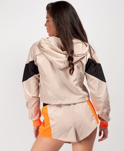 Conjunto cortavientos personalizado OEM para mujer, pantalón estampado de poliéster transpirable y parte superior recortada, recién llegado, diseño de pierna ancha - Product Image 5