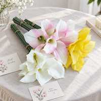 Lys Calla Artificiel Effet Naturel en Caoutchouc Souple – Tige de Fleur Artificielle de Haute Qualité pour Décoration Mariage, Maison, Hôtel – Nouveau Design