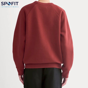 Nuevo diseño Otoño Invierno lavado ácido de punto sudadera recortada para mujer 100% algodón polar suelto de gran tamaño cuello redondo Streetwear - Product Image 4